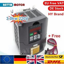 220V 3KW Inverter VFD Variable Frequency Drive 4HP Motor Speed ControllerUK-EU