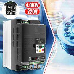 220V 4KW Single To 3 Phase Output Variable Frequency Inverter Motor Speed Drive
