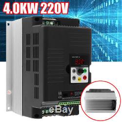 220V 4KW Single To 3 Phase Output Variable Frequency Inverter Motor Speed Drive