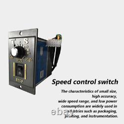 220V 90W 5-470 RPM Reversible Variable Speed Controller AC Gear Electric Motor