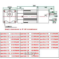 220V AC 5-470 RPM Speed Controller Reversible Variable Gear Electric Motor 400W