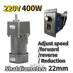 220V AC 5-470 RPM Speed Controller Reversible Variable Gear Electric Motor 400W