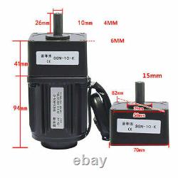 220V AC Gear Motor Electric Motor Variable Speed Controller 110 125 RPM/MIN 25W