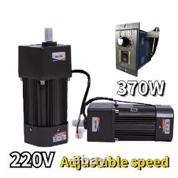 220V AC Motor New Adapter Electric 370W Motor Variable Speed Controller Gear Box