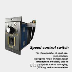 220V Electric Gear Motor AC 5-470 RPM 200W Speed Controller Reversible Variable