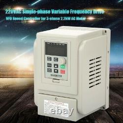 220V Input Variable Frequency Drive VFD Speed Controller for 3-phase Motor UK
