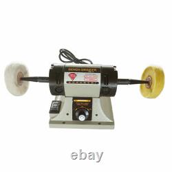 220V Jewelry Polishing Motor Buffer Machine Lathe Bench Top Variable Speed 400W