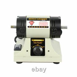 220V Jewelry Polishing Motor Buffer Machine Lathe Bench Top Variable Speed 400W