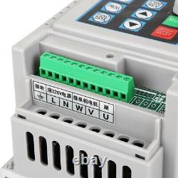 220V Variable Frequency Drive VFD Speed Control For-Single Phase 0.45kW AC Motor