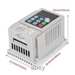 220V Variable Frequency Drive VFD Speed Control For-Single Phase 0.45kW AC Motor