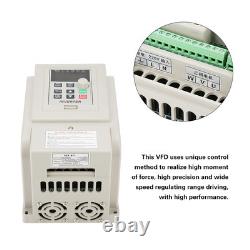 220V Variable Frequency Drive VFD Speed Controller For 3P 4kW AC Motor