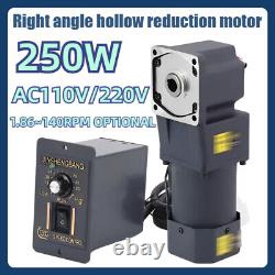 250W Electric Variable Speed Controller Hollow Output Reduction RightAngle Motor