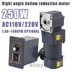 250W Electric Variable Speed Controller RightAngle Hollow Output Reduction Motor