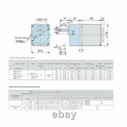 25W AC Gear Electric Motor Variable Speed Controller Reversible + Bracket&Switch