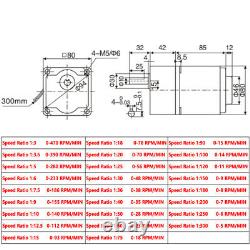 25W Adjust Speed Electric Controller & Motor Variable Adapter AC Gear Motor Box