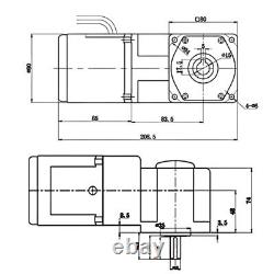 25W Electric Variable Speed Controller Right Angle Hollow Output Reduction Motor