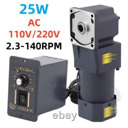 25W Right Angle Hollow Output Reduction Motor 110/220V Variable Speed Controller