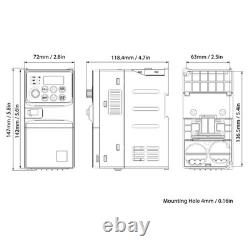 3 Phase Variable Frequency Drive 1.5KW Efficient Motor Speed Controller For