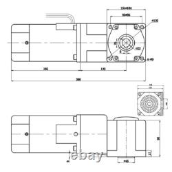 300W Electric Variable Speed Controller RightAngle Hollow Output Reduction Motor