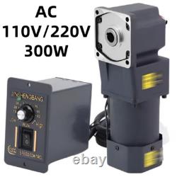 300W Right Angle Variable Speed Controller Hollow Output AC Reduction Motor New