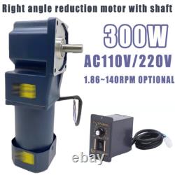300W Right Angle Variable Speed Controller Output Reduction Motor With Shaft New 300W Right Angle Variable Speed Controller Output Reduction Motor With Shaft New