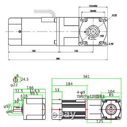 300W Right Angle Variable Speed Controller Output Reduction Motor With Shaft New