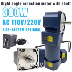 300W Right Angle Variable Speed Controller Output Reduction Motor With Shaft New 300W Right Angle Variable Speed Controller Output Reduction Motor With Shaft New