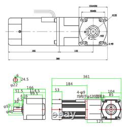300W Variable Speed Controller Output Reduction Motor With Shaft Right Angle New