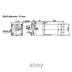 370W AC220-240V Electric Motor Variable Speed Controller Gear Box Motor Adapter