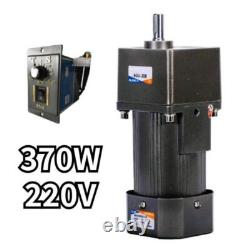 370W Electric Motor Variable Speed Controller Gear Box 220V AC New Motor Adapter