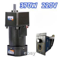 370W New 220V AC Electric Motor Variable Speed Controller Gear Box Motor Adapter