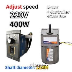 400W AC 5-470 RPM Electric Speed Controller Reversible Variable 220V Gear Motor