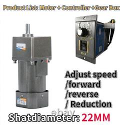 400W Reversible Variable Speed Controller 5-470 RPM Electric Motor Gear AC 220V