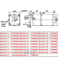 40W 5-470 RPM Reversible Variable Speed Controller 220V AC Gear Electric Motor