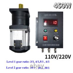 450W Electric AC Planetary Reducer Gear Motor Variable Speed Controller 110-220V