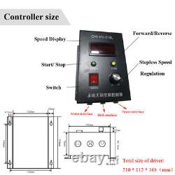 450W Electric Gear Motor Variable 110-220V Speed Controller DC Planetary Reducer