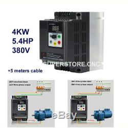4KW 5.4HP 9.6A Variable Frequency VFD Drive Inverter 380V fr Motor speed control