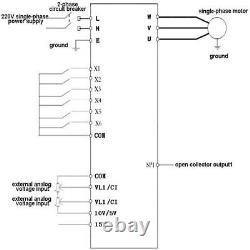 4KW 6HP 220V Single To 3-Phase Variable Frequency Speed Drive Inverter VFD VSD