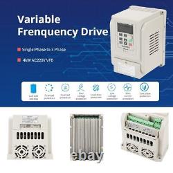 4KW 6HP 220V Single To 3-Phase Variable Frequency Speed Drive Inverter VFD VSD