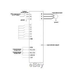 4KW Variable Frequency Drive VFD Inverter 22OV AC Speed Controller Motor 3-phase