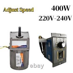 5-470 RPM 400W Reversible Variable Speed Controller Electric Motor Gear AC 220V