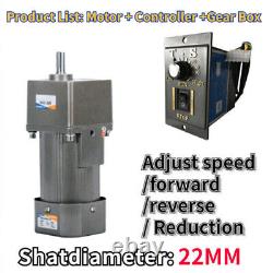 5-470 RPM 400W Reversible Variable Speed Controller Electric Motor Gear AC 220V