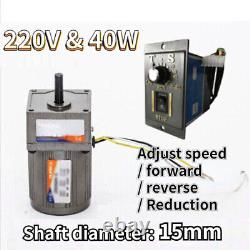 5-470 RPM Reversible Variable Speed Controller 220V 40W AC Gear Electric Motor