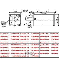 5-470 RPM Reversible Variable Speed Controller 220V 40W AC Gear Electric Motor