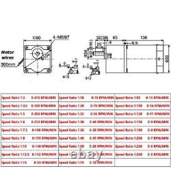 5-470 RPM Reversible Variable Speed Controller 220V 60W AC Gear Electric Motor