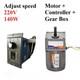 5-470 Rpm Reversible Variable Speed Controller 220v Ac Gear Electric Motor 140w