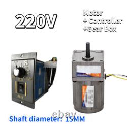 5-470RPM Electric Gear Motor AC 220V Reversible 250W & Variable Speed Controller