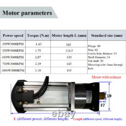 550W Variable Speed Controller CWithCCW DC Planetary Reducer Brushless Gear Motor