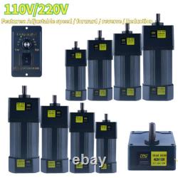 6-400W AC Gear Motor Electric Motor Variable Speed Controller Gear Box Adapter