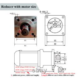 650W Planetary Reducer Variable Speed Controller DC Brushless Gear Motor CWithCCW